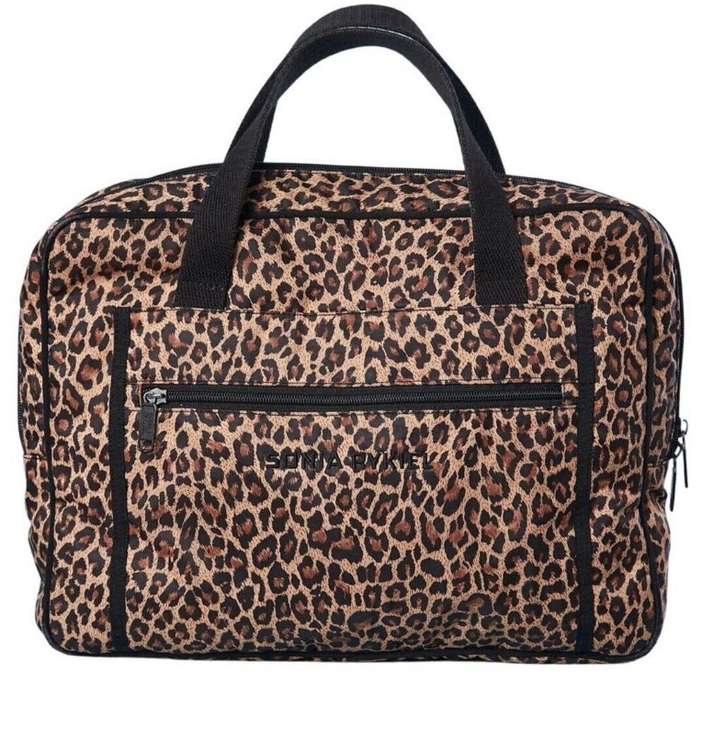 Computer bag in leopard printed nylon Sonia Rykiel